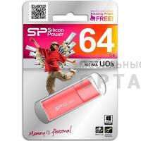 Флешка USB 64 Гб Silicon Power  Ultima U06  розовый