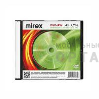 Диск MIREX DVD-RW 4X 4,7GB Slim case (1/50)