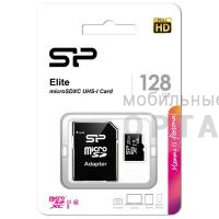 Карта памяти MicroSD  128GB  Silicon Power Class 10  Superior UHS-I U3 A1 (R/W 100/80 Mb/s) + SD адаптер