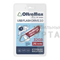 Флешка USB 32 Гб OltraMax  290  темно красный
