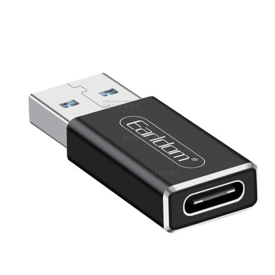 Переходник Type-C-USB(f) Earldom ET-TC07, OTG, черный