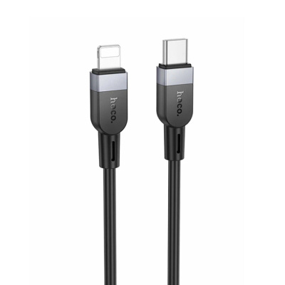 Кабель Type-C to Lightning HOCO X109 Energy, 3.0м, круглый, PD27W, 3.0А, силикон, цвет: чёрный (1/31/310)